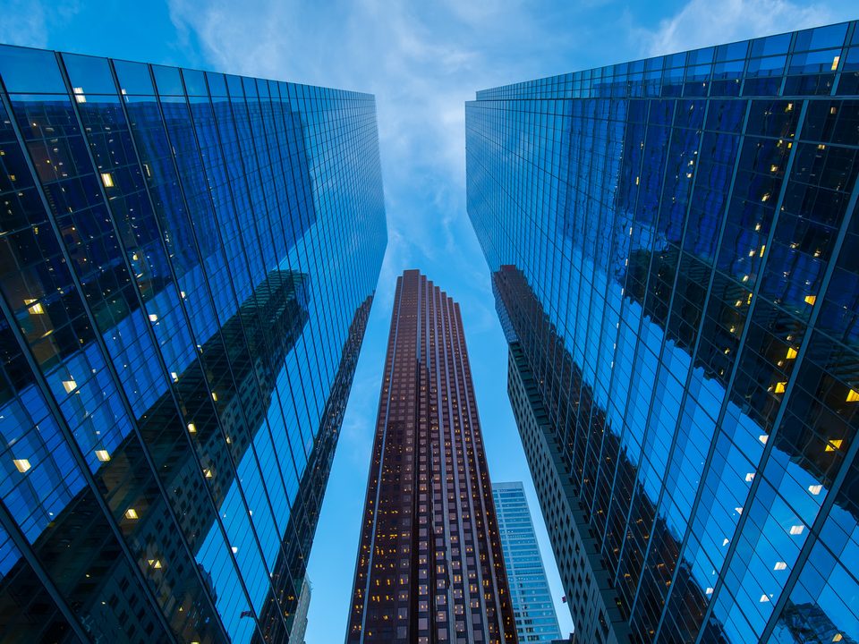 Toronto's financial district near Bay and King